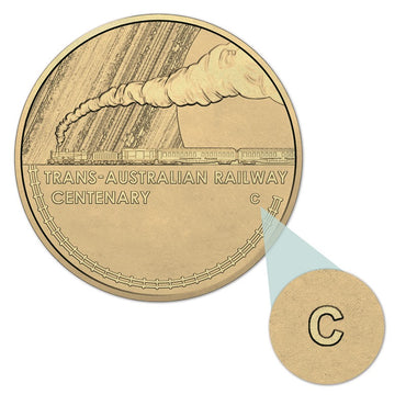 $1 2017 Trans-Australian Railway 'C' Mintmark Al/Bronze UNC