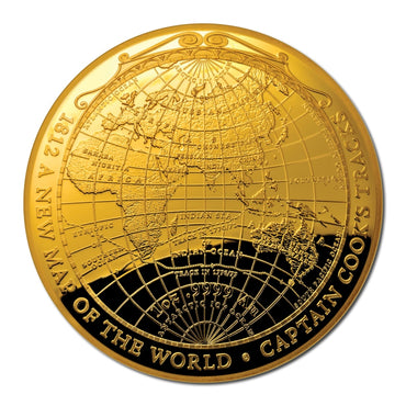 $100 2018 - 1812 A New Map of the World Gold Proof Domed Coin