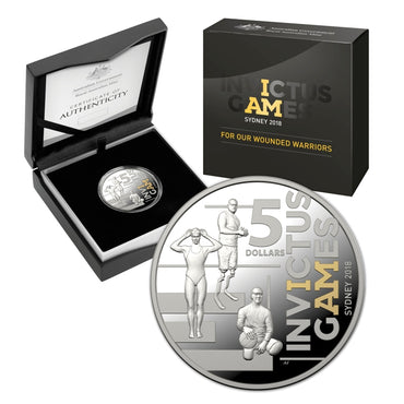 $5 2018 Invictus Games Silver Proof | $5 2018 Invictus Games Silver Proof Reverse