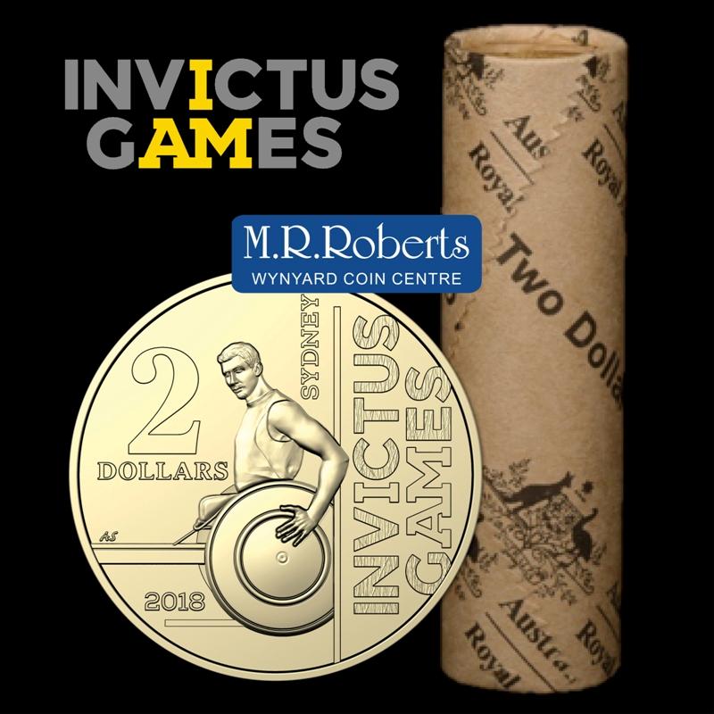 $2 2018 Invictus Games MINT ROLL | $2 2018 Invictus Games MINT ROLL REVERSE | $2 2018 Invictus Games MINT ROLL OBVERSE