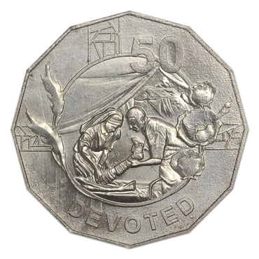 50c 2018 ANZAC Spirit - Devoted UNC