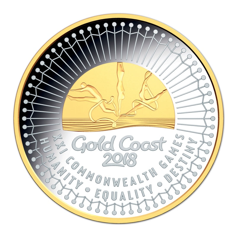 $5 2018 Commonwealth Games Gold Plated Silver Proof