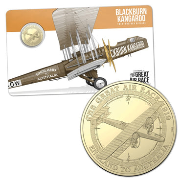 $1 2019 The Great Air Race - Blackburn Kangaroo | $1 2019 The Great Air Race - Blackburn Kangaroo REVERSE | $1 2019 The Great Air Race - Blackburn Kangaroo OBVERSE