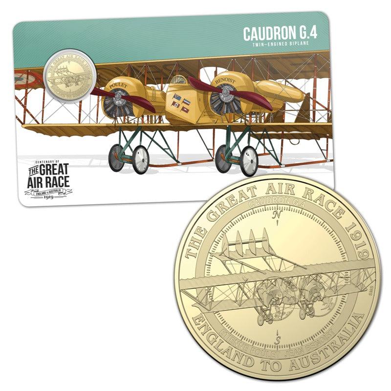 $1 2019 The Great Air Race - Caudron G.4 | $1 2019 The Great Air Race - Caudron G.4 REVERSE | $1 2019 The Great Air Race - Caudron G.4 OBVERSE