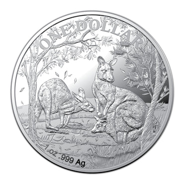 $1 2019 Kangaroo Seasons Change - Autumn 1oz Silver Proof