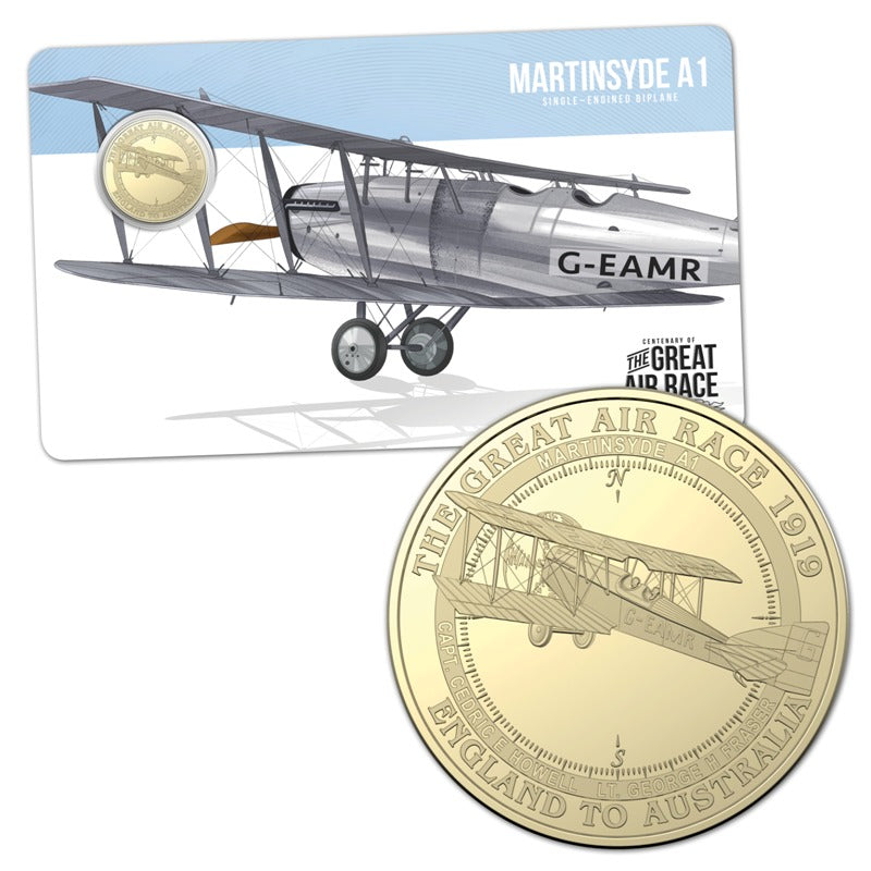 $1 2019 The Great Air Race - Martinsyde A1 | $1 2019 The Great Air Race - Martinsyde A1 REVERSE | $1 2019 The Great Air Race - Martinsyde A1 OBVERSE