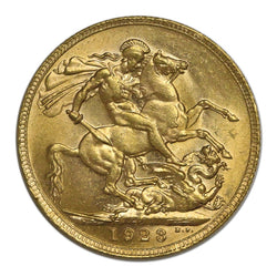 1923 Perth Gold Sovereign Lustrous nUNC/UNC
