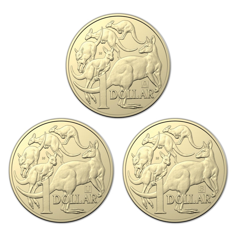 1 2019 One Dollar 35th Anniversary AUS Set of 3 UNC Wynyard