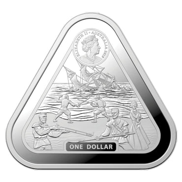 $1 2019 Batavia Triangle 1oz Silver UNC