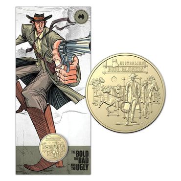 $1 2019 Australian Bushrangers Map Counterstamp UNC