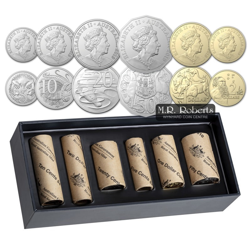 2019 Mr Squiggle $2 Coin Set Australia - 4 Rare Coloured Coins, Circulated