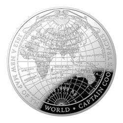 $5 2019 - 1812 A New Map of the World Silver Proof Domed Coin