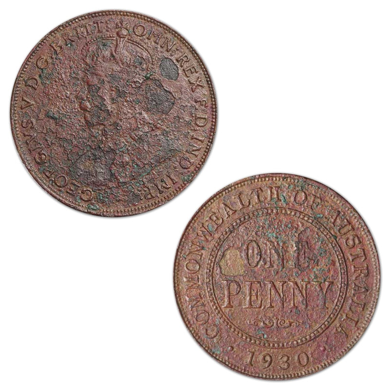 Australia 1930 Penny Poor | Australia 1930 Penny Poor - Obverse | Australia 1930 Penny Poor - Reverse