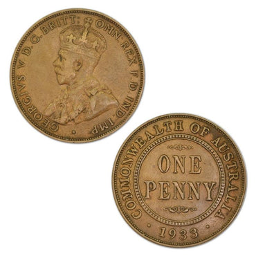 Australia 1933/2 Overdate Melbourne Penny