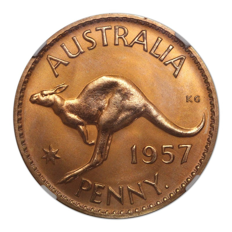 Australia 1957 Y. Proof Penny