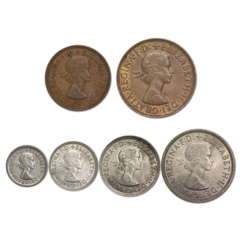 Australia 1960 Pre-Decimal 6 Coin Set