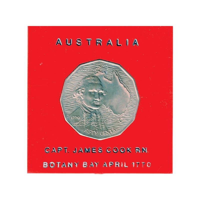 50c 1970 Captain Cook Specimen Cased