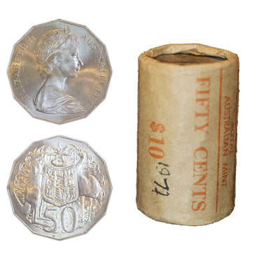 50c 1971 Coat of Arms Mint Roll
