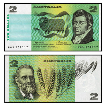 (1976) $2 Knight/Wheeler OCR-B Centre Thread CFU