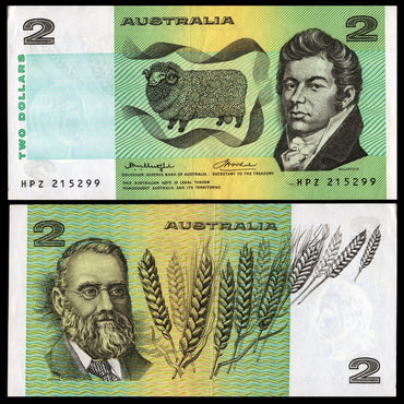 (1976) $2 Knight/Wheeler OCR-B Centre Thread nUNC