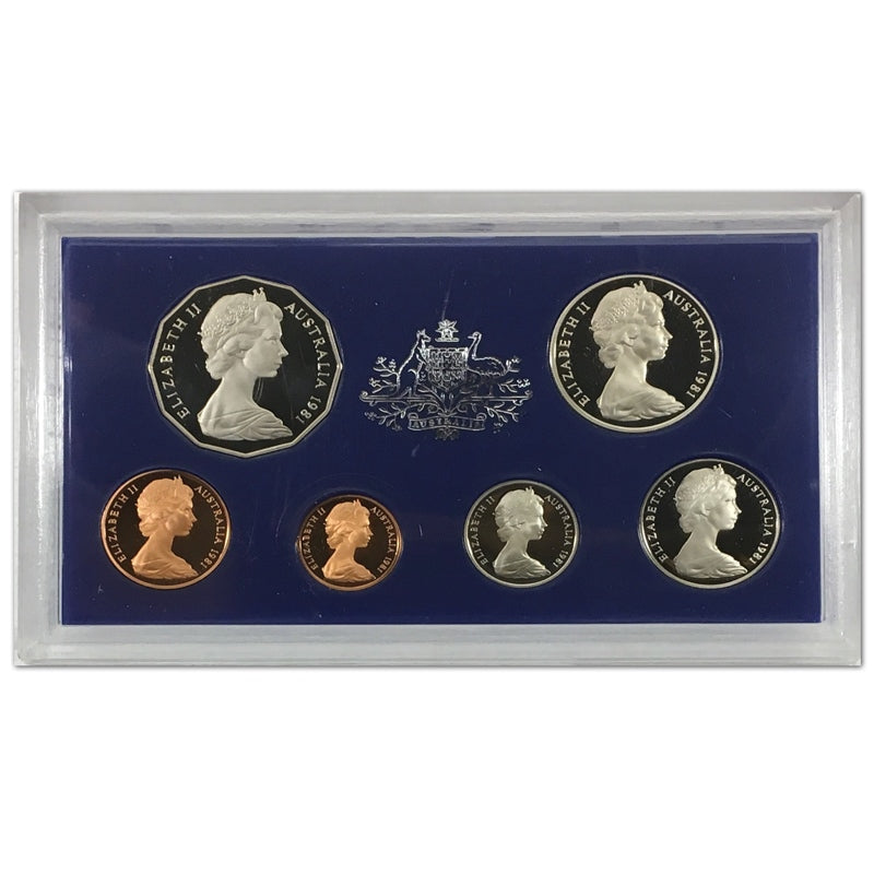 1981 6 Coin Proof Set Wynyard Coin Centre M.R.Roberts