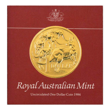 $1 1984 Mob of Roos Red Pack UNC | $1 1984 Mob of Roos Red Pack UNC obverse