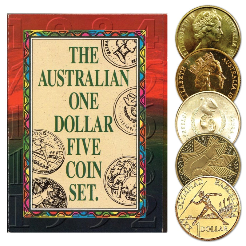 1984-1992 $1 5 Coin Set | 1984-1992 $1 5 Coin Set