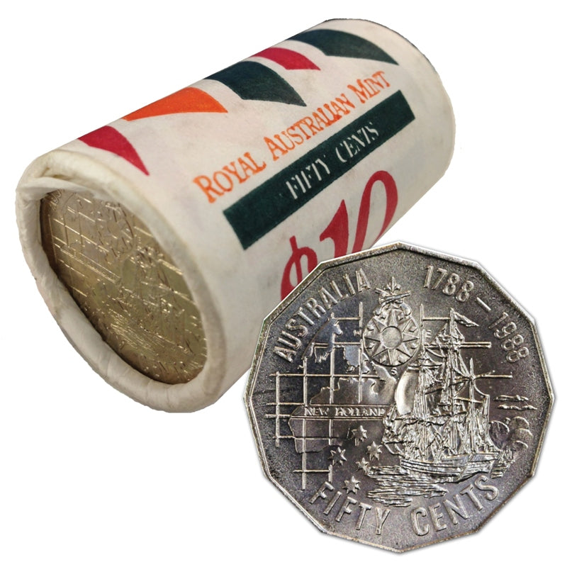 50c 1988 Bicentenary Royal Australian Mint Roll