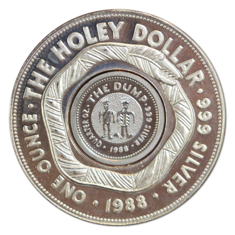 1988 Holey Dollar & Dump Silver Proof Pair - reverse | 1988 Holey Dollar & Dump Silver Proof Pair