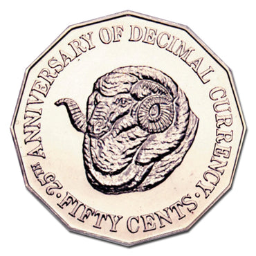 50c 1991 Rams Head UNC - reverse