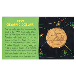 $1 1992 Barcelona Olympics Al/Bronze UNC - Olympic Card