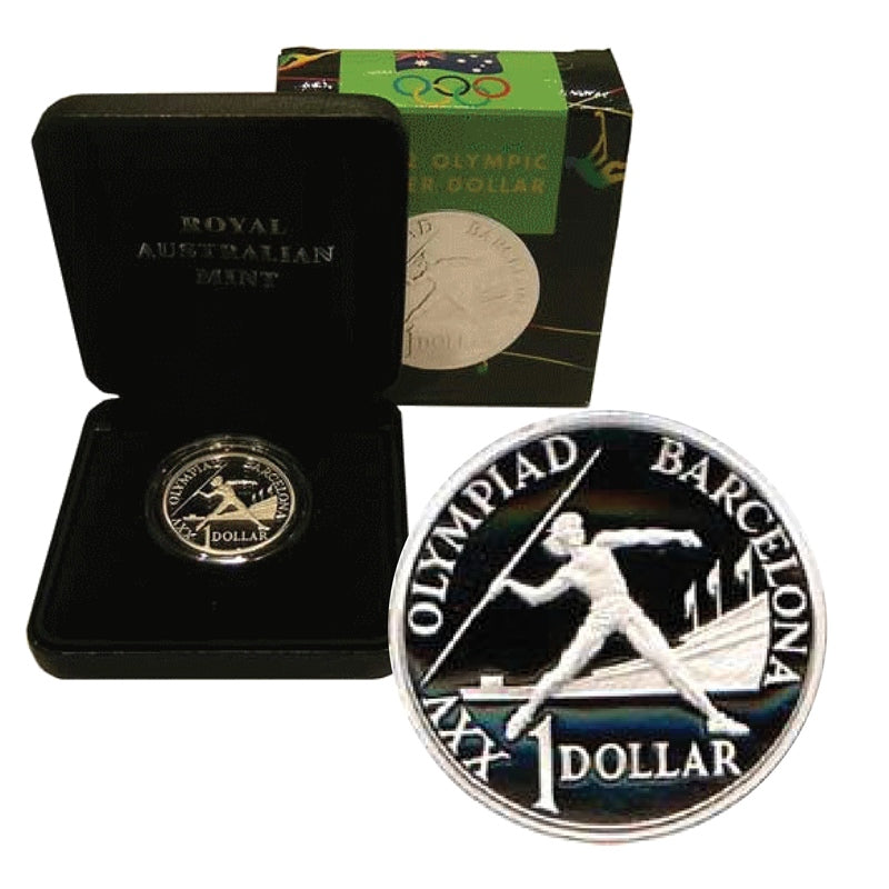 $1 1992 Barcelona Olympics Silver Proof
