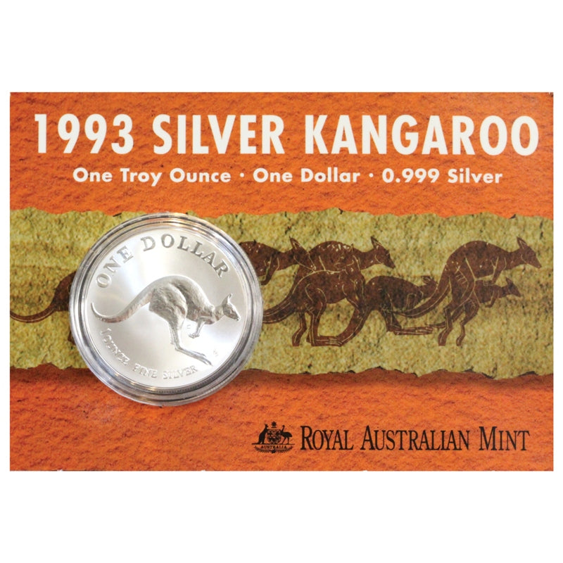 $1 1993 Kangaroo 1oz 99.9% Silver UNC