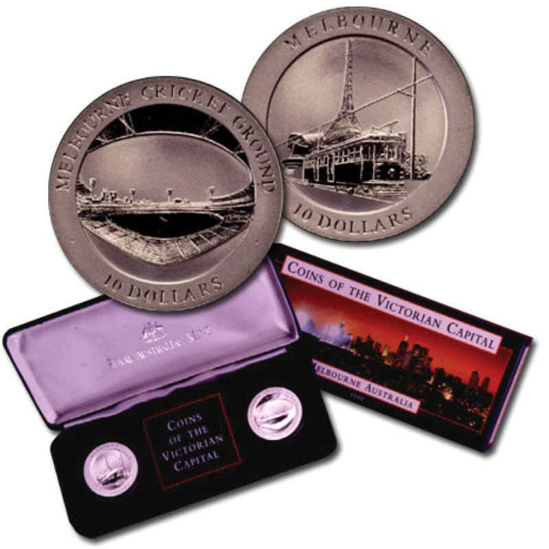$10 1998 Landmarks - MCG & Tram 2 Coin Silver Proof Set