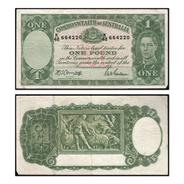 (1942) One Pound Armitage/McFarlane Light Green R.30b