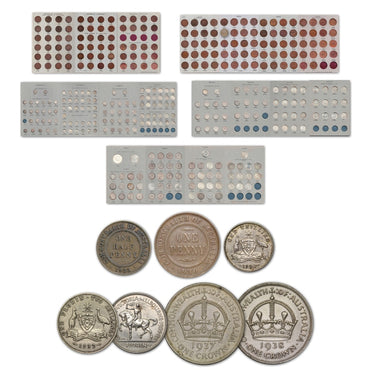 Australia Pre-Decimal Complete Set inc. 1930 Penny A/Circ-UNC