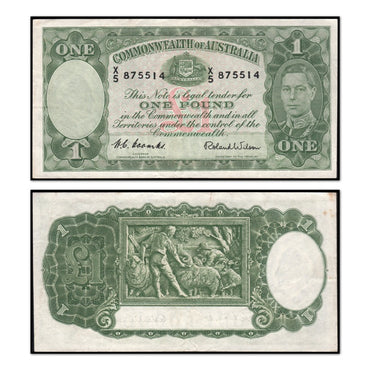 (1952) One Pound Coombs/Wilson R.32 VF+