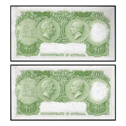 (1953) One Pound Coombs/Wilson R.33 Consecutive Pair CFU