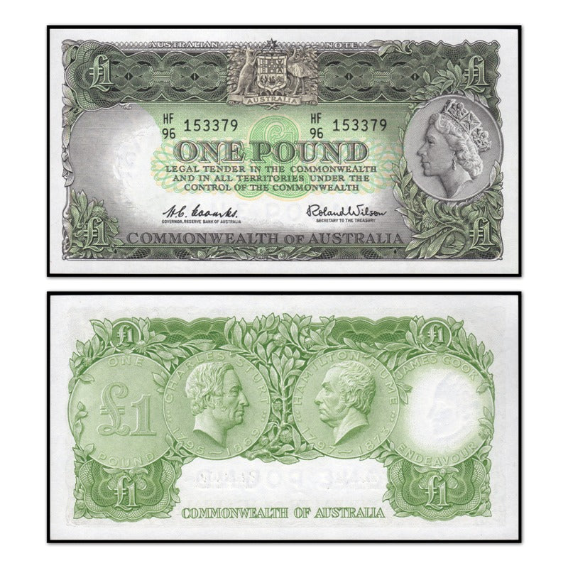 (1961) One Pound Coombs/Wilson Dark Green R.34a CFU