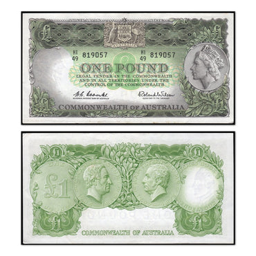 (1961) One Pound Coombs/Wilson Dark Green R.34a EF
