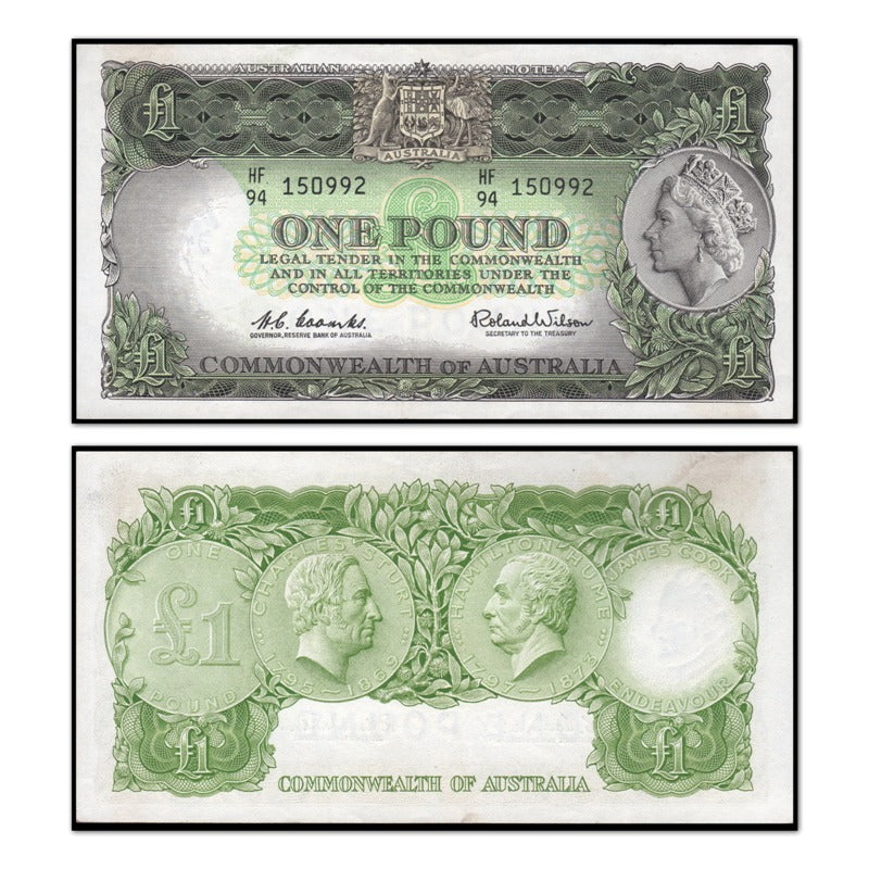 (1961) One Pound Coombs/Wilson Dark Green R.34a nUNC