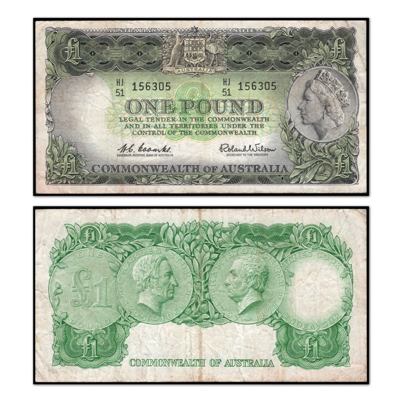 (1961) One Pound Coombs/Wilson Emerald Green R.34b FINE
