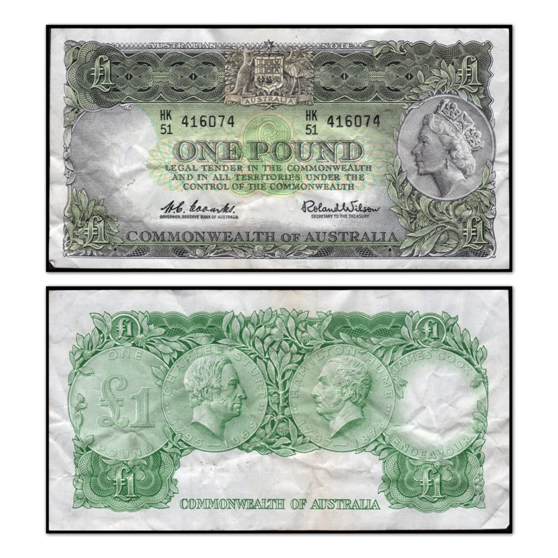 (1961) One Pound Coombs/Wilson Emerald Green R.34b nVF