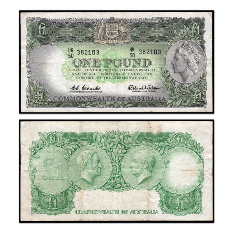 (1961) One Pound Coombs/Wilson Emerald Green R.34b VF