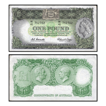 (1961) One Pound Coombs/Wilson Emerald Green R.34b VF+