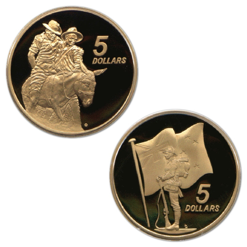 $5 1990 ANZAC Proof Pair - VIP Veterans Pair