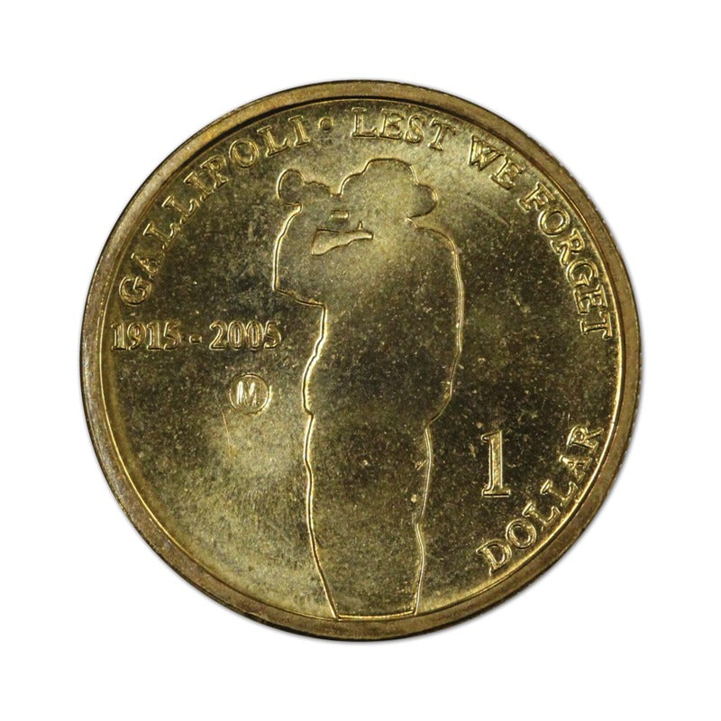 $1 2005 Gallipoli Counterstamp UNC