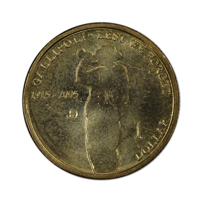 $1 2005 Gallipoli Counterstamp UNC