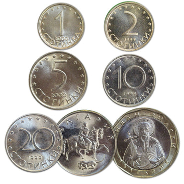 Bulgaria 1999-2015 8 Coin Set UNC Ex: Mint Rolls
