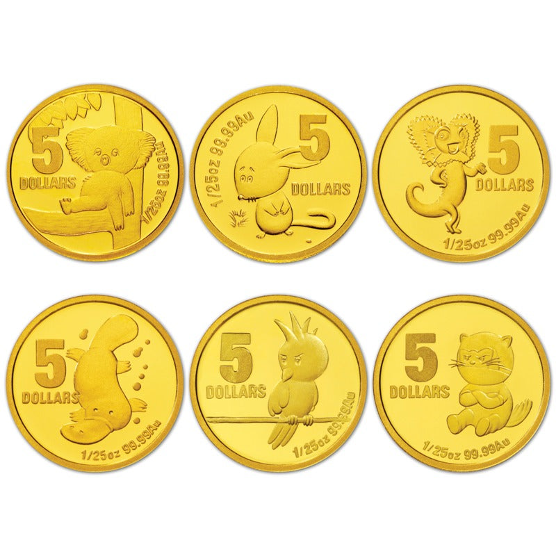 $5 2008-2010 Little Dinkums Gold 6 Coin Proof Set